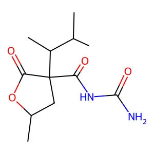 Urea, 1-(3-(1,2-dimethylpropyl)-5-methyl-2-oxotetrahydro-3-furoyl)- structure