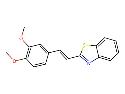 2-[2-(3,4-Dimethoxyphenyl)ethenyl]-1,3-benzothiazole structure