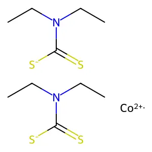 二乙基二硫代氨基甲酸钴 structure