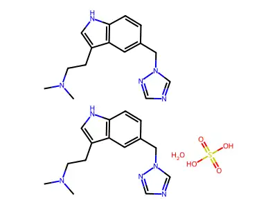 Rizatriptan sulfate anhydrous structure