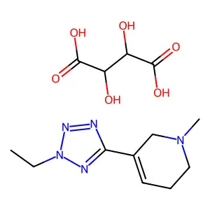 Alvameline tartrate structure