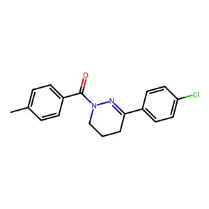 [3-(4-chlorophenyl)-5,6-dihydro-1(4H)-pyridazinyl](4-methylphenyl)methanone structure