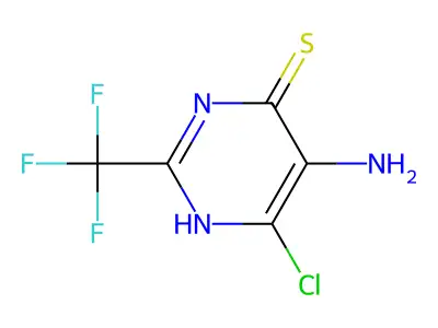 5-Amino-6-chloro-2-(trifluoromethyl)pyrimidine-4(3H)-thione structure