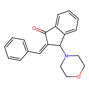 2-benzylidene-3-morpholin-4-yl-3H-inden-1-one structure