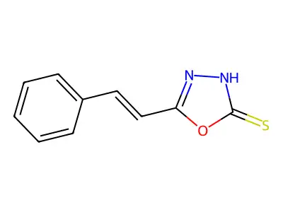 1,3,4-Oxadiazole-2(3H)-thione, 5-(2-phenylethenyl)- structure