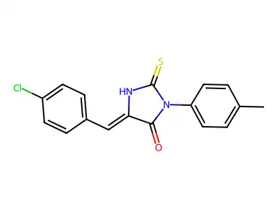 5-[(4-Chlorophenyl)methylene]-3-(4-methylphenyl)-2-thioxo-4-imidazolidinone structure