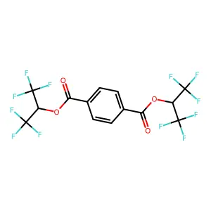 Di[hexafluoroisopropyl]terephthalate structure