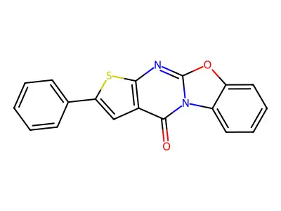 4H-Thieno(2',3':4,5)pyrimido(2,1-b)benzoxazol-4-one, 2-phenyl- structure