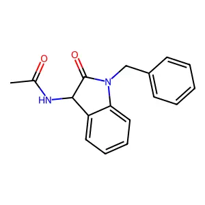 N-(1-Benzyl-2-oxo-2,3-dihydro-1H-indol-3-yl)acetamide structure
