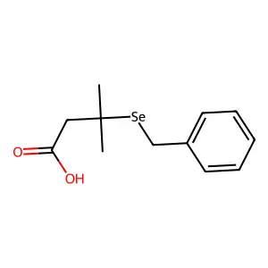 Butyric acid, 3-(benzylselenyl)-3-methyl- structure