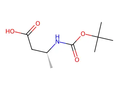 3-(((Tert-butoxy)carbonyl)amino)butanoic acid structure
