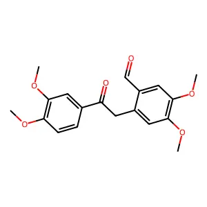 2-[2-(3,4-Dimethoxyphenyl)-2-oxoethyl]-4,5-dimethoxybenzaldehyde structure