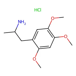 2,4,5-三甲氧基-α-甲基苯乙胺盐酸盐(1:1) structure