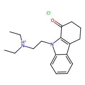 Carbazol-1(2H)-one, 3,4-dihydro-9-(2-(diethylamino)ethyl)-, monohydrochloride structure