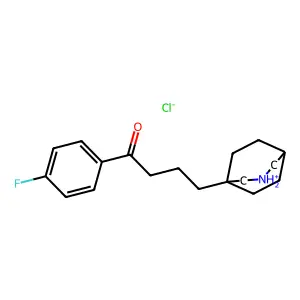 Butyrophenone, 4-(3-azabicyclo(3.2.2)nonyl)-4'-fluoro-, hydrochloride structure