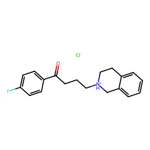 Butyrophenone, 4'-fluoro-4-(1,2,3,4-tetrahydroisoquinolin-2-yl)-, hydrochloride structure