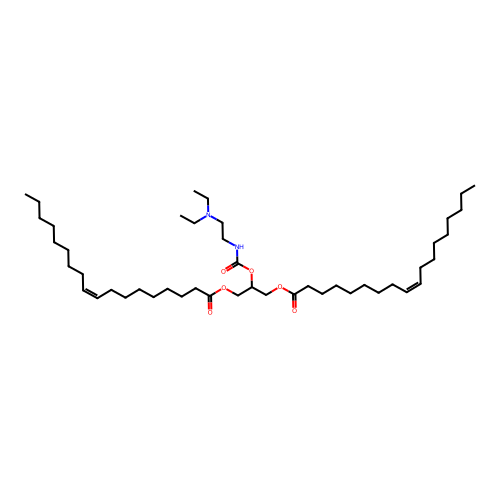 2-O-(2-Diethylaminoethyl)carbamoyl-1,3-o-dioleylglycerol structure