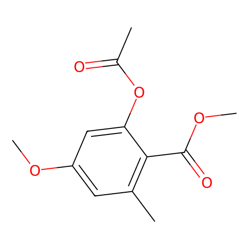 Methyl 2-acetyloxy-4-methoxy-6-methylbenzoate structure