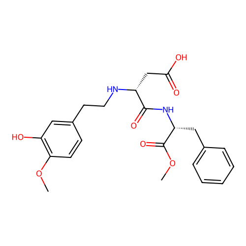 (S)-3-((3-Hydroxy-4-methoxyphenethyl)amino)-4-(((S)-1-methoxy-1-oxo-3-phenylpropan-2-yl)amino)-4-oxobutanoic acid structure