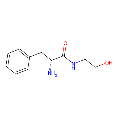 (2R)-2-amino-N-(2-hydroxyethyl)-3-phenylpropanamide structure