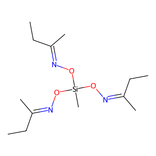 Methyltri(2-butanoneoximyl)silane structure