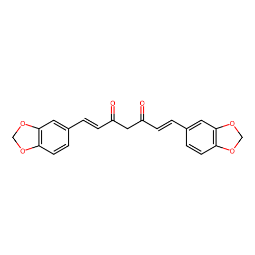 (1E,6E)-1,7-Bis(1,3-benzodioxol-5-yl)-1,6-heptadiene-3,5-dione structure