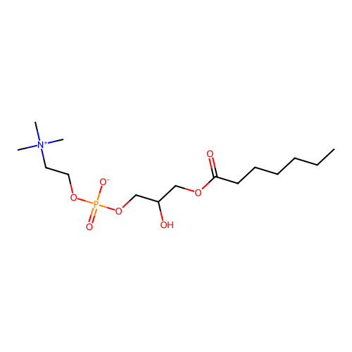 (3-Heptanoyloxy-2-hydroxypropyl) 2-(trimethylazaniumyl)ethyl phosphate structure
