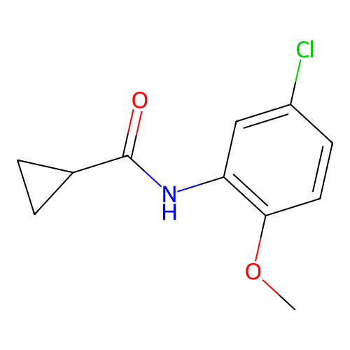 N-(5-chloro-2-methoxyphenyl)cyclopropanecarboxamide structure
