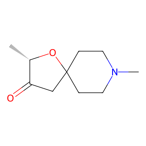 (2S)-2,8-dimethyl-1-oxa-8-azaspiro[4.5]decan-3-one structure