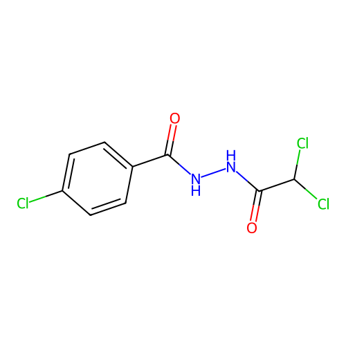 4-chloro-N'-(dichloroacetyl)benzohydrazide structure