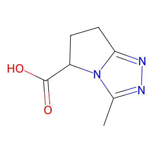 3-methyl-5H,6H,7H-pyrrolo(2,1-c)(1,2,4)triazole-5-carboxylic acid structure
