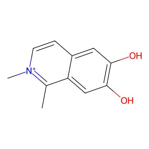 1,2-Dimethylisoquinolin-2-ium-6,7-diol structure