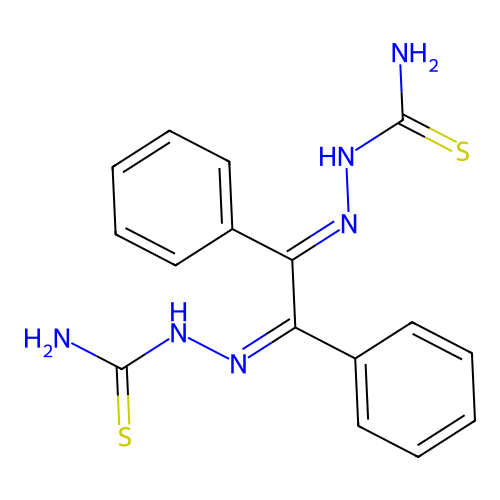 Hydrazinecarbothioamide, 2,2'-(1,2-diphenyl-1,2-ethanediylidene)bis- structure