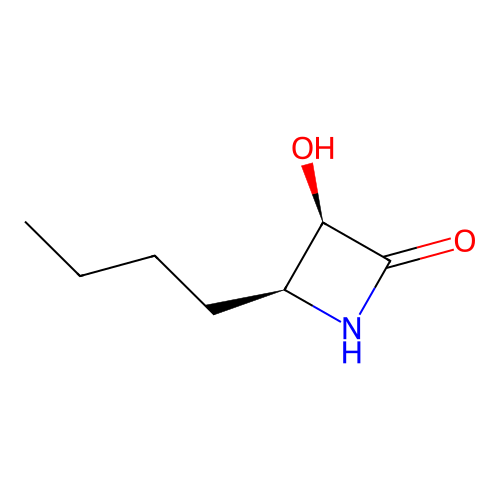 (3R,4S)-4-butyl-3-hydroxyazetidin-2-one structure