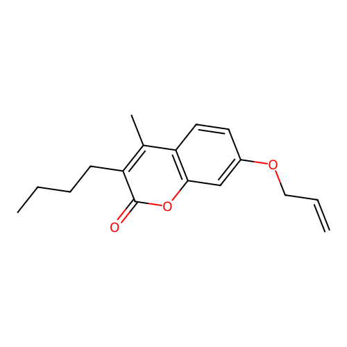 7-(allyloxy)-3-butyl-4-methyl-2H-chromen-2-one structure