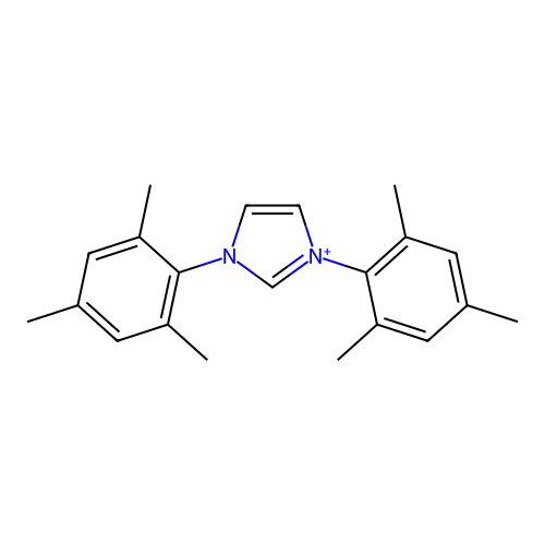 1,3-Bis(2,4,6-trimethylphenyl)imidazol-1-ium structure