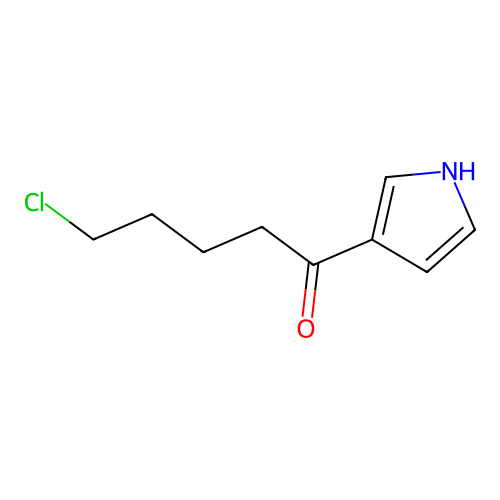 5-chloro-1-(1H-pyrrol-3-yl)pentan-1-one structure