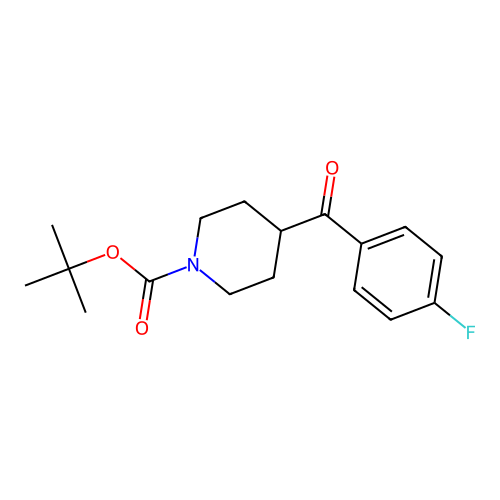 4-(4-Fluoro-benzoyl)-piperidine-1-carboxylic acid tert-butyl ester structure