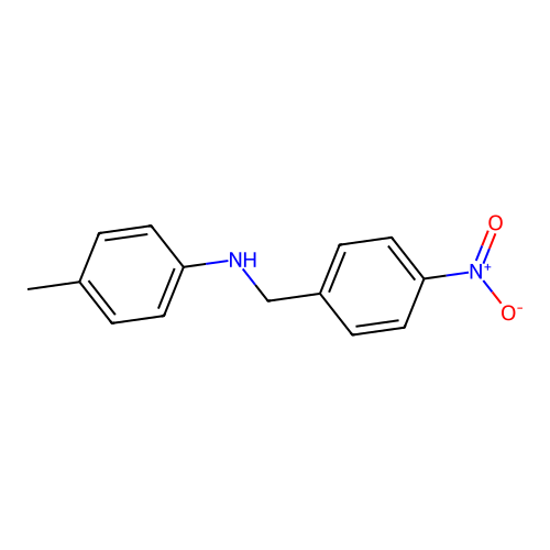 4-methyl-N-[(4-nitrophenyl)methyl]aniline structure