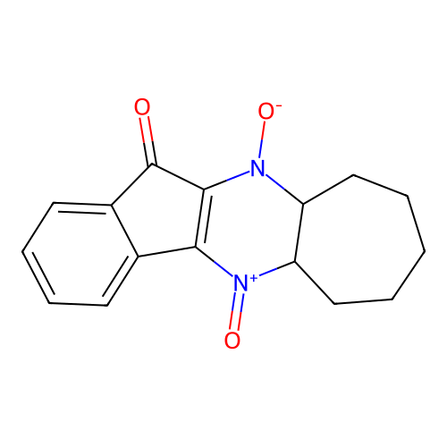 12-oxo-5a,6,7,8,9,10,10a,12-octahydrocyclohepta[b]indeno[1,2-e]pyrazine 5,11-dioxide structure