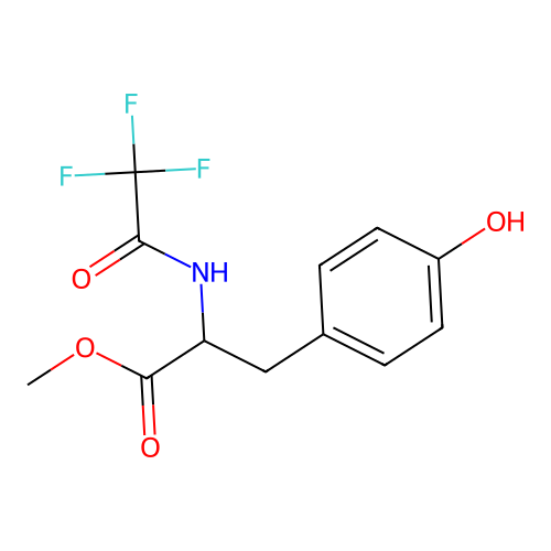 (S)-Methyl 3-(4-hydroxyphenyl)-2-(2,2,2-trifluoroacetamido)propanoate structure