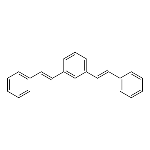1,3-bis[(E)-2-phenylethenyl]benzene structure