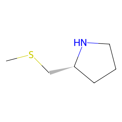 (2R)-2-[(methylsulfanyl)methyl]pyrrolidine structure