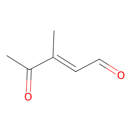 (E)-3-methyl-4-oxopent-2-enal structure