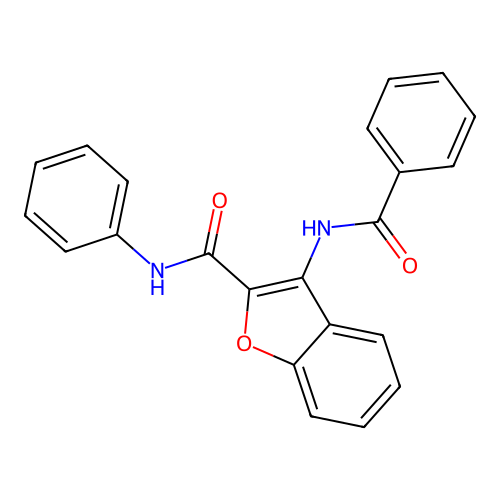 3-benzamido-N-phenyl-1-benzofuran-2-carboxamide structure