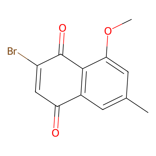 2-Bromo-8-methoxy-6-methyl-1,4-naphthoquinone structure