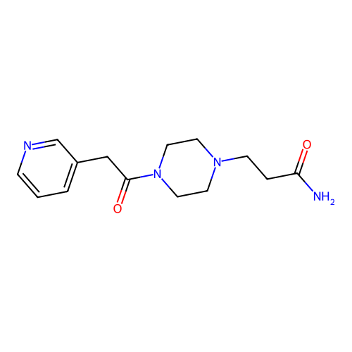 3-[4-(3-Pyridinylacetyl)-1-piperazinyl]propanamide structure
