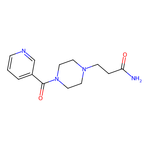 3-[4-(3-Pyridinylcarbonyl)-1-piperazinyl]propanamide structure