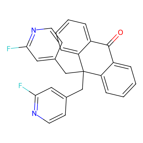 10,10-Bis((2-fluoropyridin-4-yl)methyl)anthracen-9(10H)-one structure