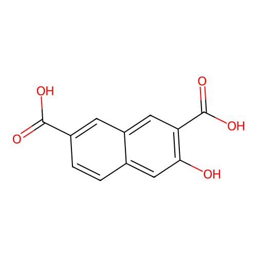 2-Hydroxynaphthalen-3,6-dicarboxylic acid structure